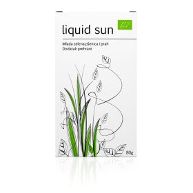 Liquid sun - mlada zelena pšenica u prahu